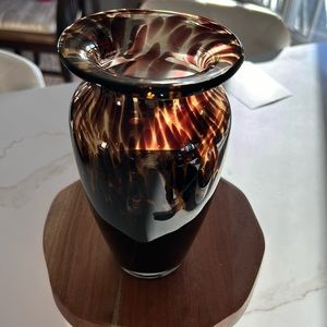 Tortoise Pattern Blow Glass Vase